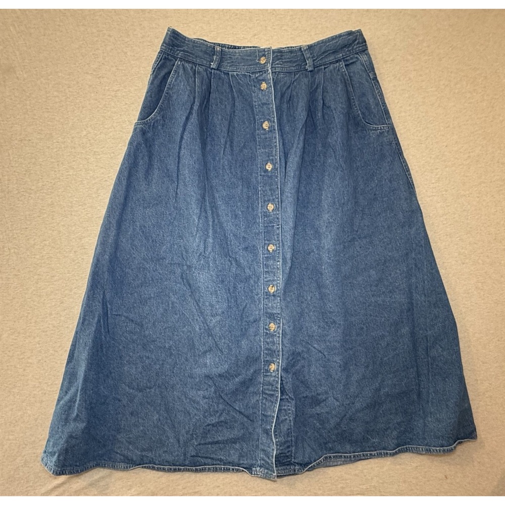 Hagger Casuals. Vintage. Jean Skirt. Button up front. ankle length